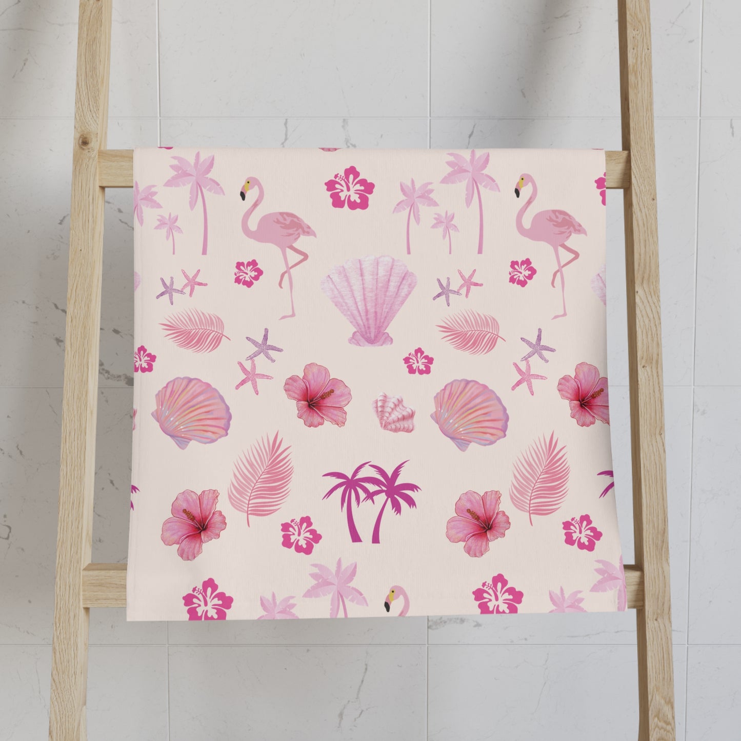Tropical Flamingo Hand Towel