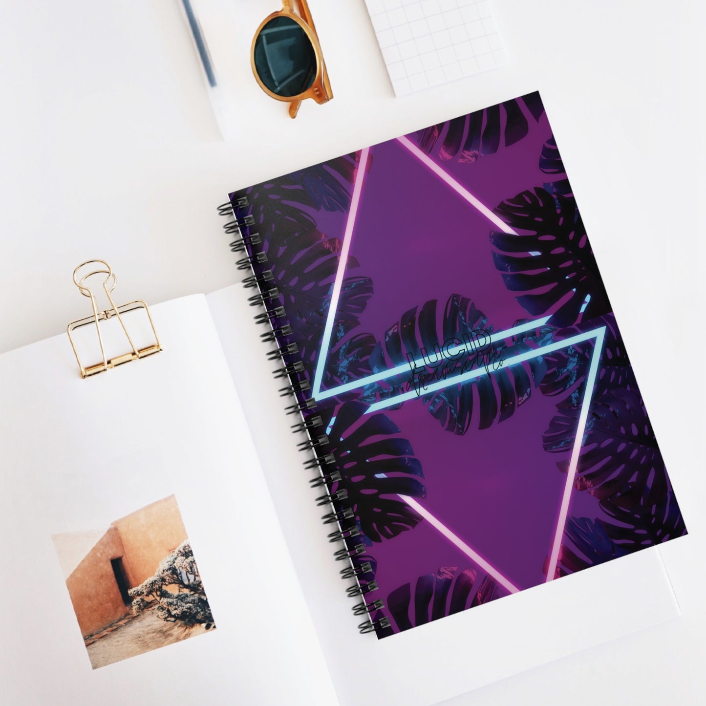 Tropical Neon Spiral Notebook - Ruled Line
