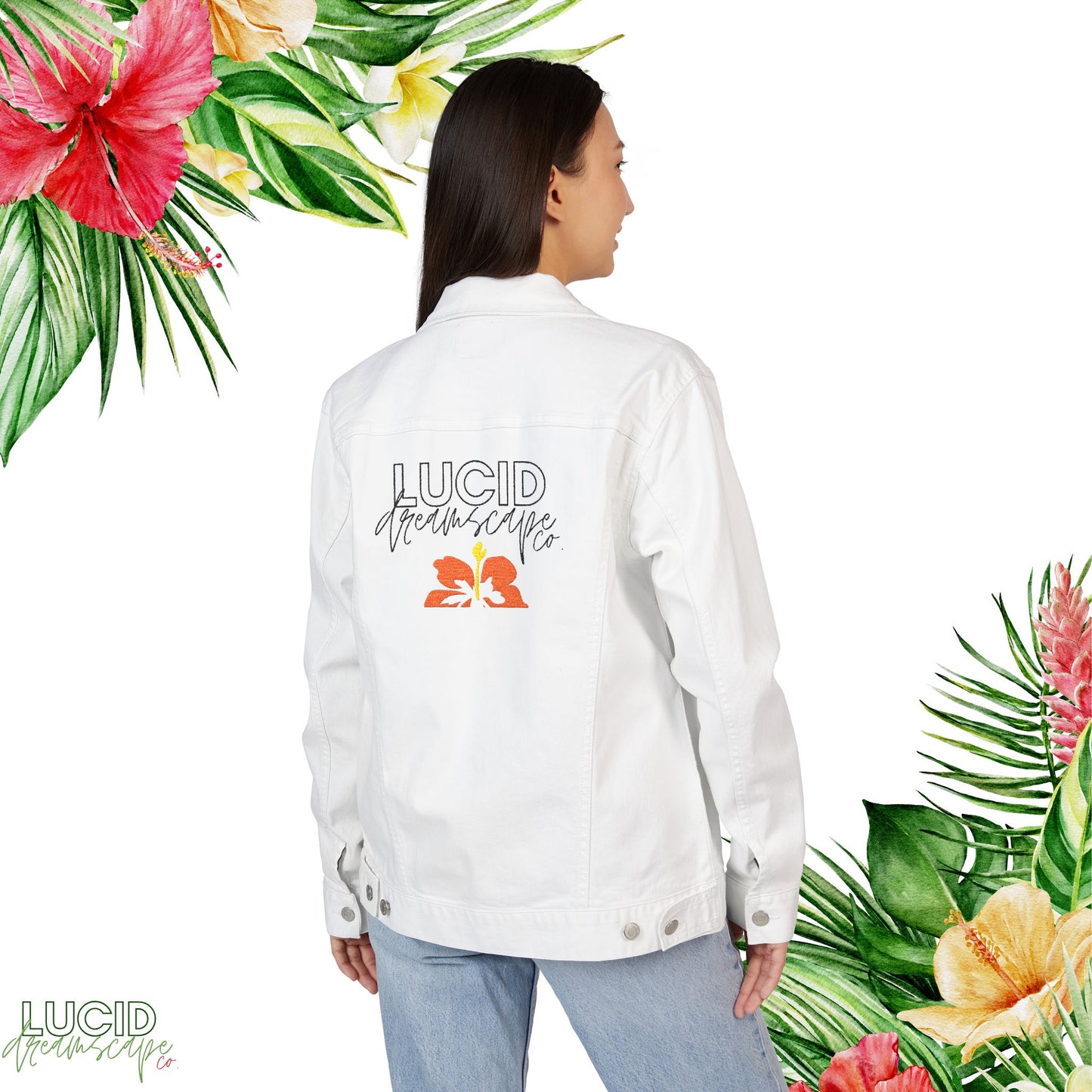 Lucid Dreamscape Embroidery Denim Jacket