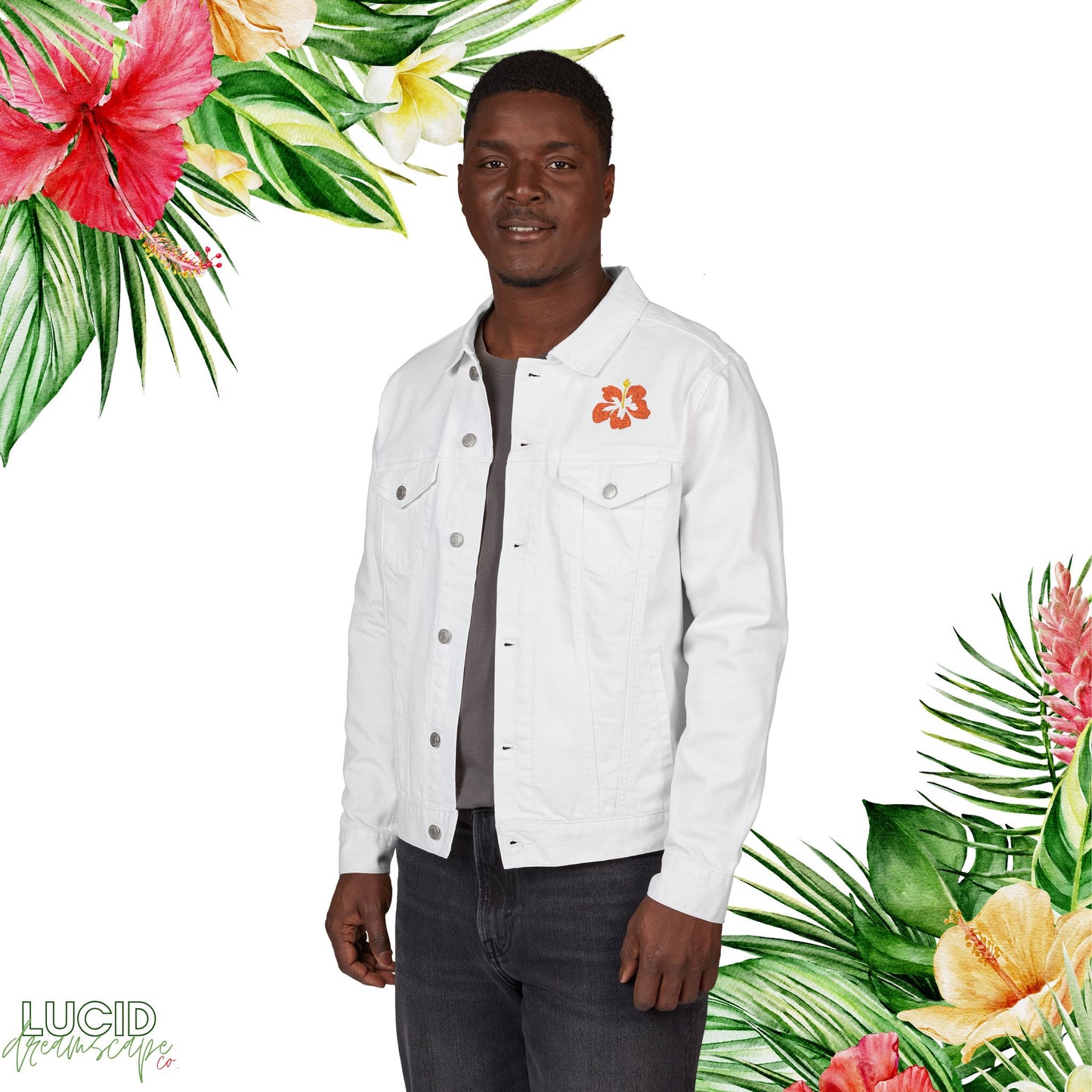 Lucid Dreamscape Embroidery Denim Jacket
