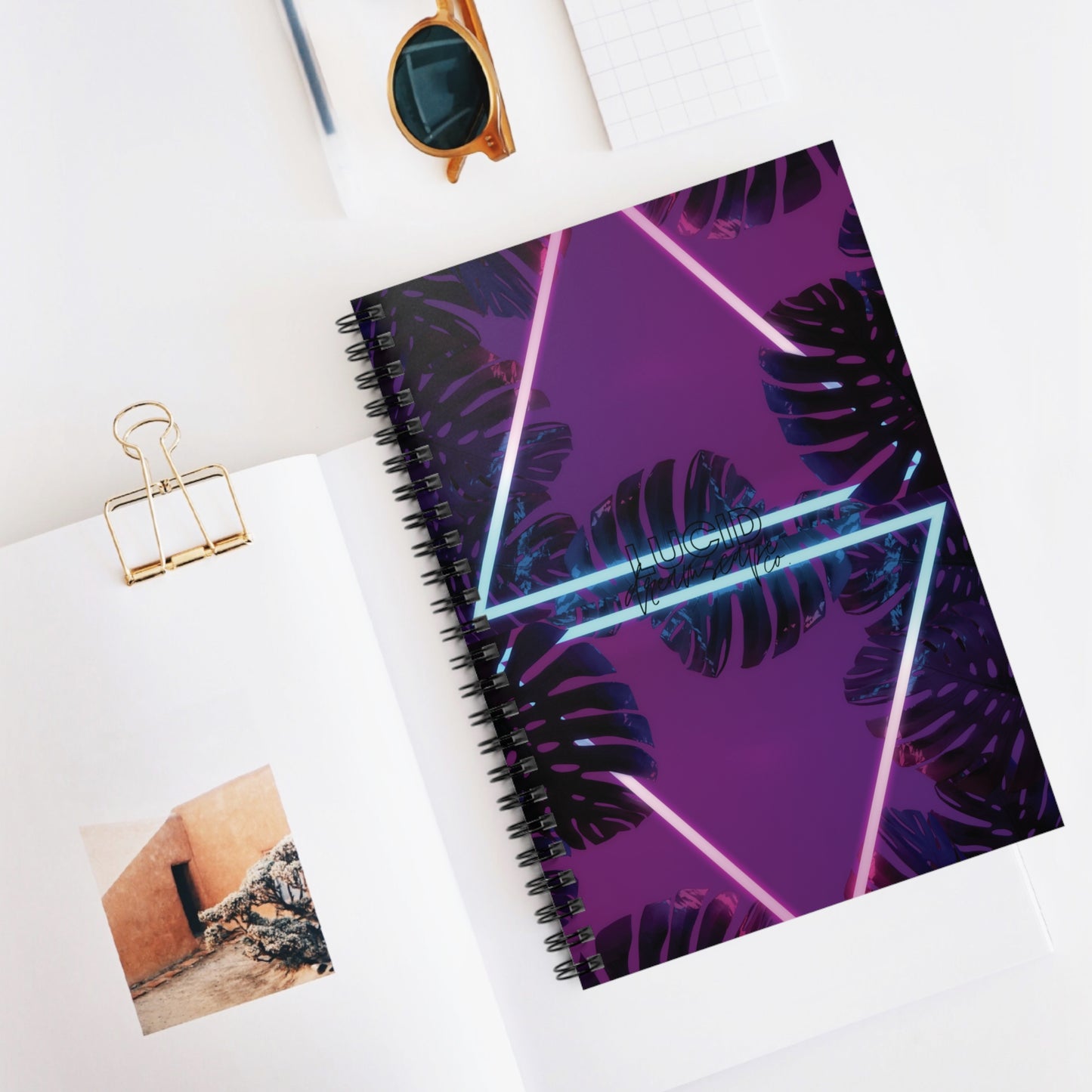 Tropical Neon Spiral Notebook - Ruled Line