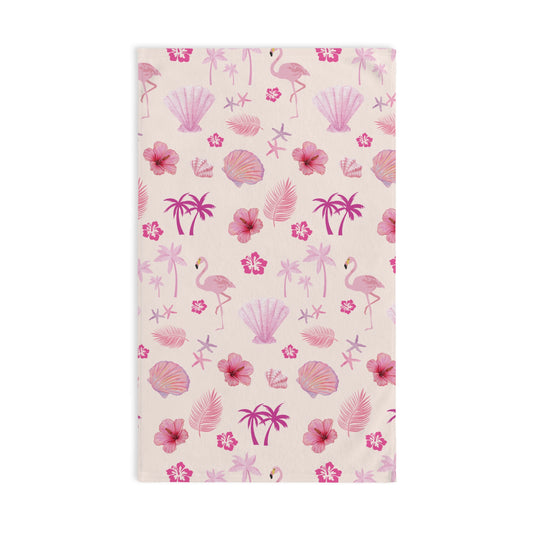 Tropical Flamingo Hand Towel