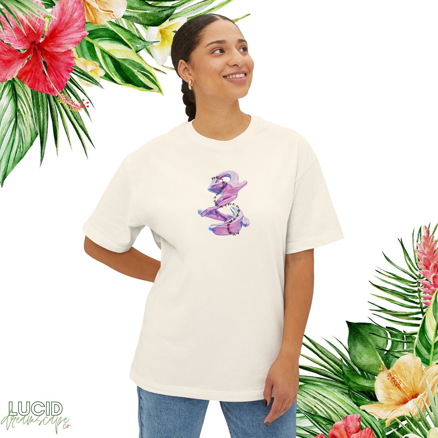 Daydream on R-E-P-E-A-T Boxy Tee