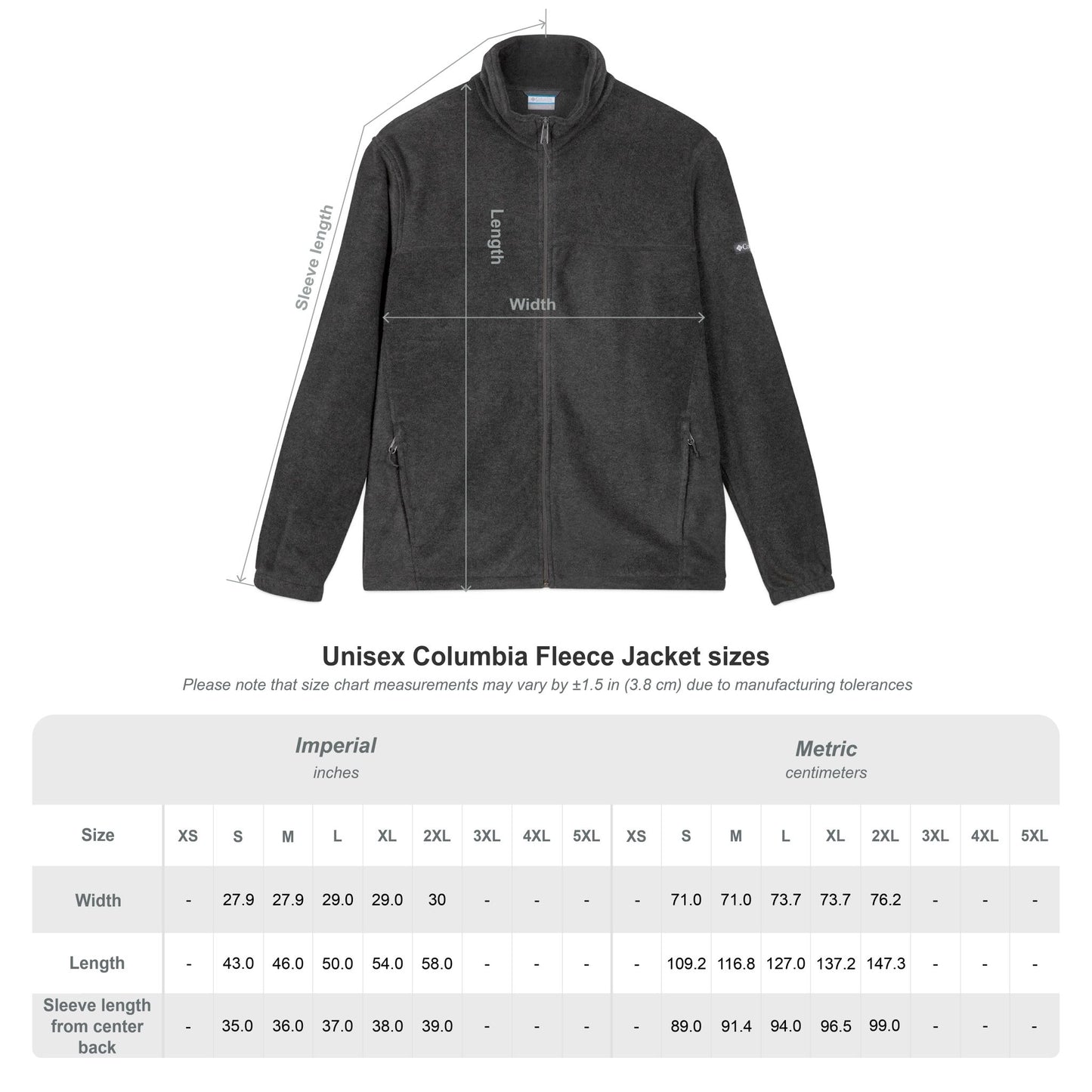 Saved by Grace Columbia Embroidered Fleece Jacket