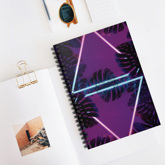 Tropical Neon Spiral Notebook - Ruled Line